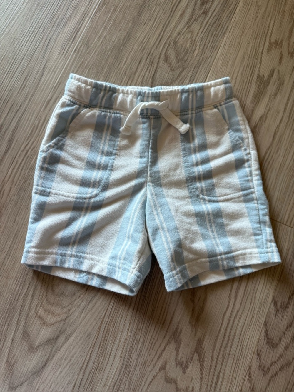 Cat & Jack Toddler Boy Light Blue and White Striped Shorts